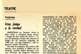 Ictus juega a la verdad  [artículo]