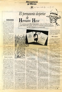 El Permanente despertar de Hermann Hesse  [artículo]Gregorio Goldenberg.