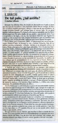 De tal palo, ¿tal astilla?  [artículo] Cristóbal Alliende