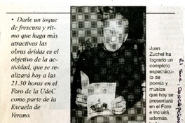 El Foro vibrará con poesía musicalizada  [artículo]