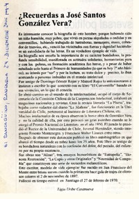 Recuerdas a José Santos Vera?  [artículo] Ligia Uribe Casanueva.