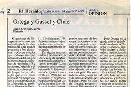Ortega y Gasset y Chile  [artículo] Jorge Acevedo Guerra.