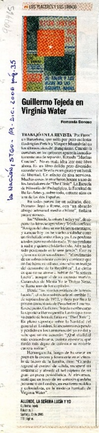 Guillermo Tejeda en Virginia Water  [artículo]Fernanda Donoso.