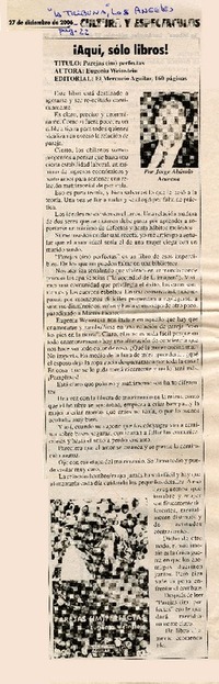 Parejas (im)perfectas  [artículo]Jorge Abasolo Aravena.
