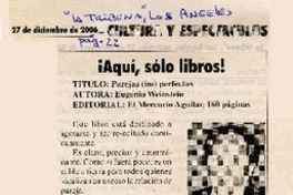 Parejas (im)perfectas  [artículo]Jorge Abasolo Aravena.