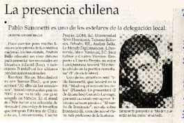 La presencia chilena  [artículo]Carolina Andonie Dracos.