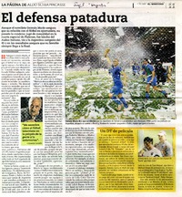 El defensa patadura  [artículo] Aldo Schiappacasse.