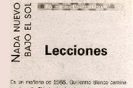 Lecciones  [artículo] Alejandra Costamagna.