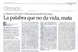 La palabra que no da vida, mata  [artículo] Andrea Salamovich.