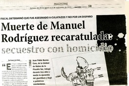 Muerte de Manuel Rodríguez recaratulada: Secuestro con homicidio  [artículo] Claudio Leiva Cortés.