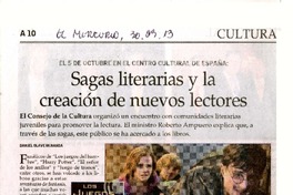 Sagas literarias y la creación de nuevos lectores  [artículo] Daniel Olave Miranda