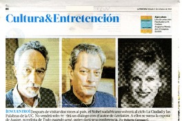 Coetzee, Auster y Siri Hustvedt vendrán a Chile el 2014  [artículo]