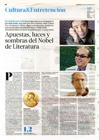 Apuestas, luces y sombras del Nobel de Literatura  [artículo]