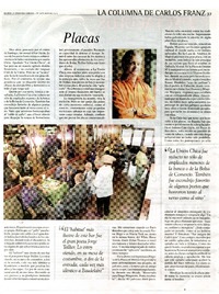 Placas  [artículo] Carlos Franz