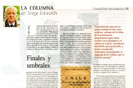Finales y umbrales  [artículo] Jorge Edwards