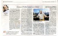 ¿Gana el Nobel un (a) novelista?  [artículo] Marco Antonio de la Parra