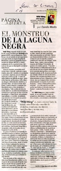 El monstruo de la Laguna Negra  [artículo] Camilo Marks