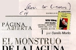 El monstruo de la Laguna Negra  [artículo] Camilo Marks