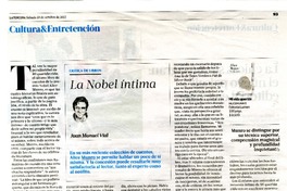 La Nobel íntima  [artículo] Juan Manuel Vial