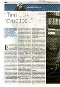 "Tiempos revueltos"  [artículo] Fernando Villegas