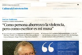 "Como persona aborrezco la violencia, pero como escritor es mi musa  [artículo] Javier García