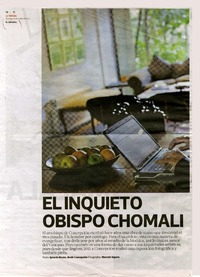 El inquieto Obispo Chomalí  [artículo] Ignacio Bazán