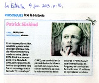 Personajes de la historia : Patrick Süskund. [artículo]