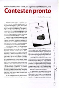 Contesten pronto  [artículo] Jaime Pinos