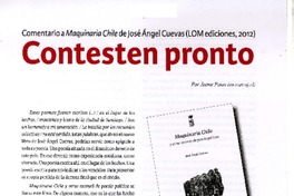 Contesten pronto  [artículo] Jaime Pinos