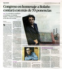 Congreso en homenaje a Bolaño contará con más de 70 ponencias.  [artículo]