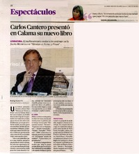 Carlos Cantero presentó en Calama su nuevo libro  [artículo] Rodrigo Iraola C-B.