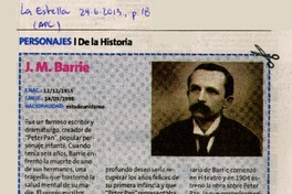 Personajes de la historia : J. M. Barrie. [artículo]