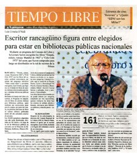 Escritor rancagüino figura entre elegidos para estar en bibliotecas públicas nacionales  [artículo]