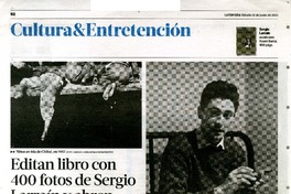 Editan libro con 400 fotos de Sergio Larraín y abren muestra en Francia  [artículo] Javier García.