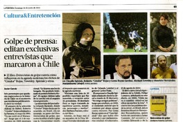 Golpe de prensa: editan exclusivas entrevistas que marcaron a Chile  [artículo] Javier García.