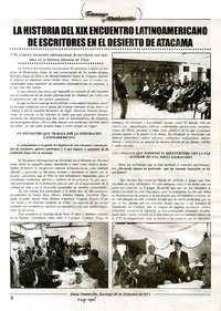 La historia del XIX encuentro latinoamericano de escritores en el desierto de Atacama.  [artículo]