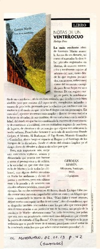 Notas de un ventrílocuo  [artículo] Rodrigo Pinto