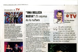 "Una belleza nueva": El regreso de la cultura  [artículo] Vasco Moulian