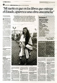 "Mi sueño es que en los libros que entrega el Estado, aparezca una obra atacameña" (entrevista)  [artículo] Dániza Urrutia Sepúlveda.