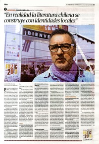 "En realidad la literatura chilena se construye con identidades locales" (entrevista)  [artículo] Soledad Meléndez Ruiz.