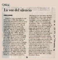 La voz del silencio  [artículo] Camilo Marks