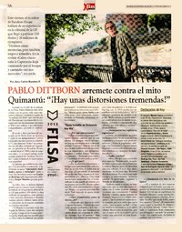 Pablo Dittborn arremete contra el mito Quimantú: "¡Hay unas distorsiones tremendas!"  [artículo] Juan Carlos Ramírez F.