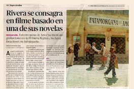 Rivera se consagra en filme basado en una de sus novelas  [artículo] Soledad Meléndez Ruiz.