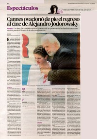 Cannes ovacionó de pie el regreso al cine de Alejandro Jodorowsky.  [artículo]