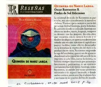 Quimera de nariz larga  [artículo] Cristóbal Gaete