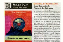 Quimera de nariz larga  [artículo] Cristóbal Gaete