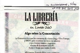 Algo sobre la concertación  [artículo]