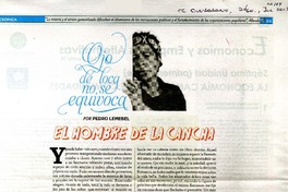 El hombre de la cancha  [artículo] Pedro Lemebel