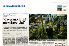 "Cayetano Brulé me sobrevivirá"  [artículo] Roberto Careaga C.