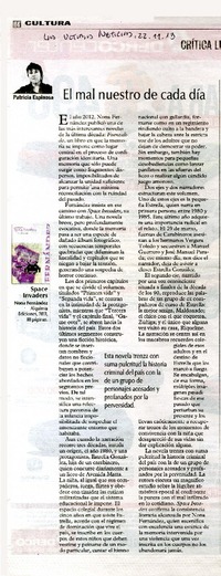 El mal nuestro de cada día  [artículo] Patricia Espinosa